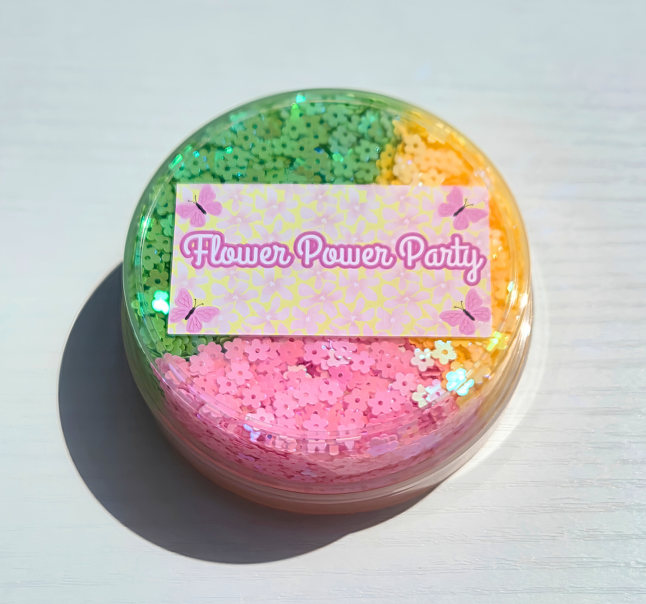 Flower Power Party - Sequin Crunchbomb Slime